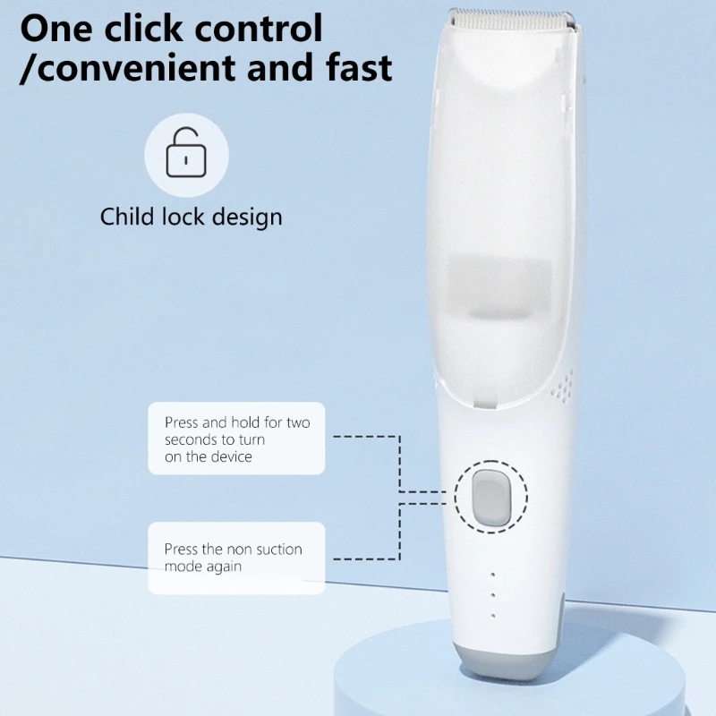 Cordless Haircut Machine Child Electric Hair Trimmer Baby Hair Trimmer Vacuum Hair Trimmer USB Rechargeable