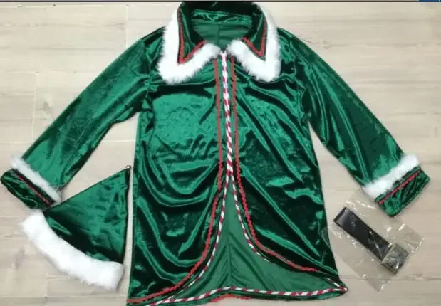 Costume de noël pour homme adulte, tenue de spectacle, elfe, Cosplay, vêtements de noël