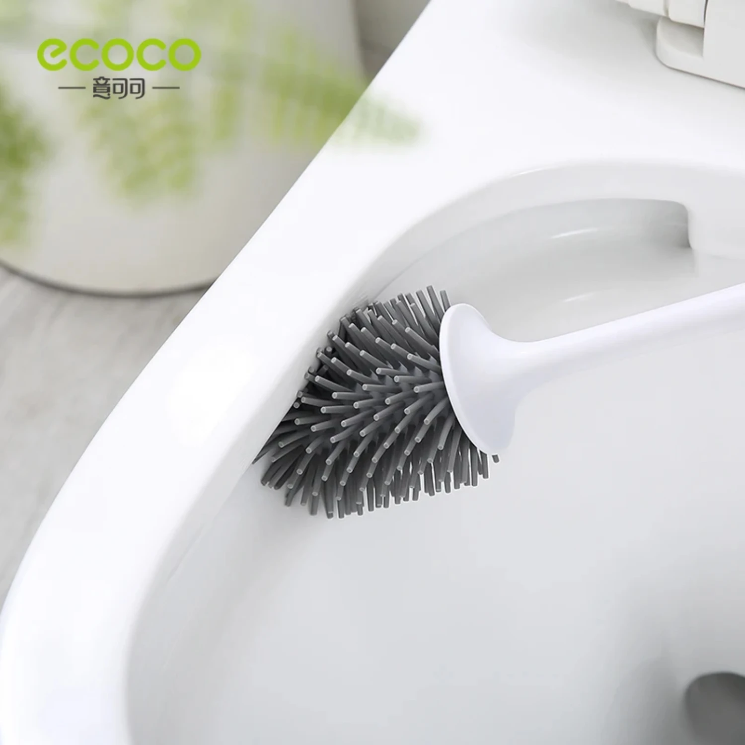 

Rubber Head Toilet Brush Soft Non-slip Cleaning Brush Wall Hanging Floor Super Decontamination Bathroom Cleaning Tool