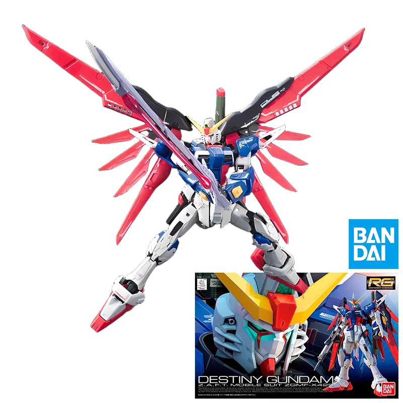 

Bandai натуральная RG ZGMF-X42S Destiny Gundam фигурка в сборе, модель игрушки, Коллекционная модель, украшения, подарки для детей
