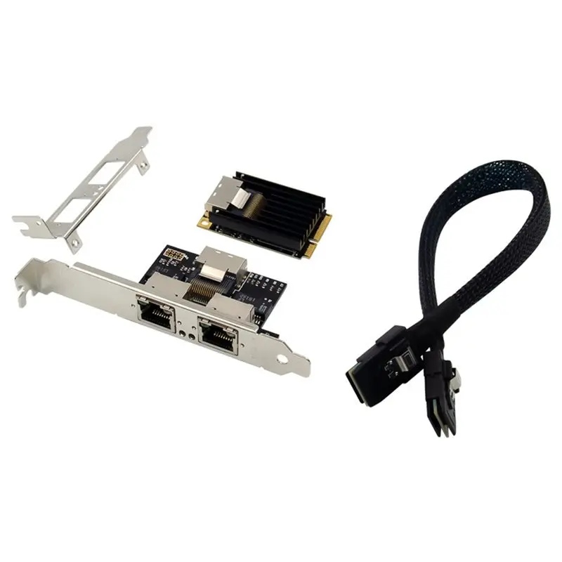 Mini PCI-E Dual Port 2 X RJ45 Ethernet 10/100/1000Mbps Gigabit LAN Card Network Interface Controller Card
