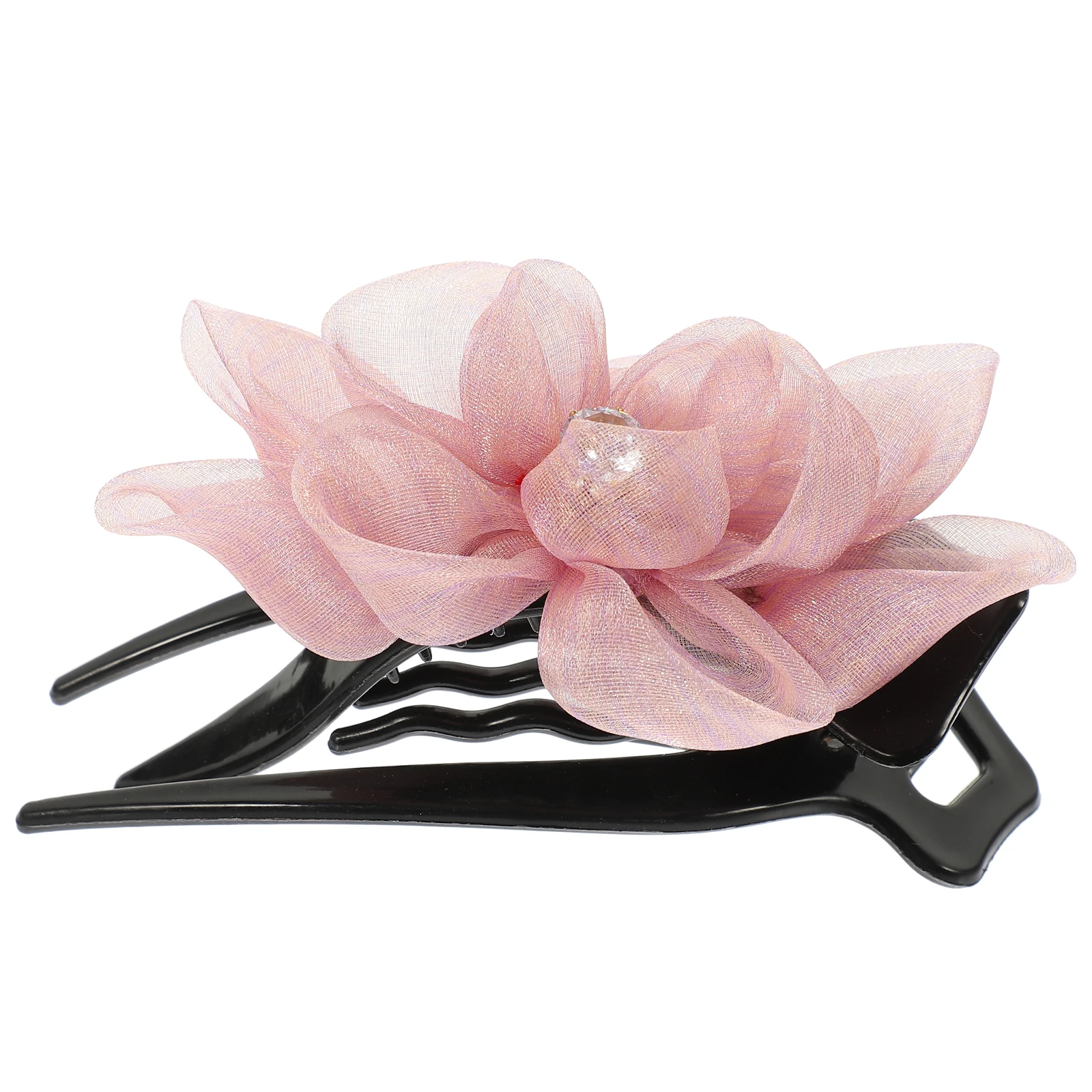 

Flower Card Large Claw Clip Purple Hair Accessories Women Styling Clips Flat Tools No Crease Durability Elegant Girls