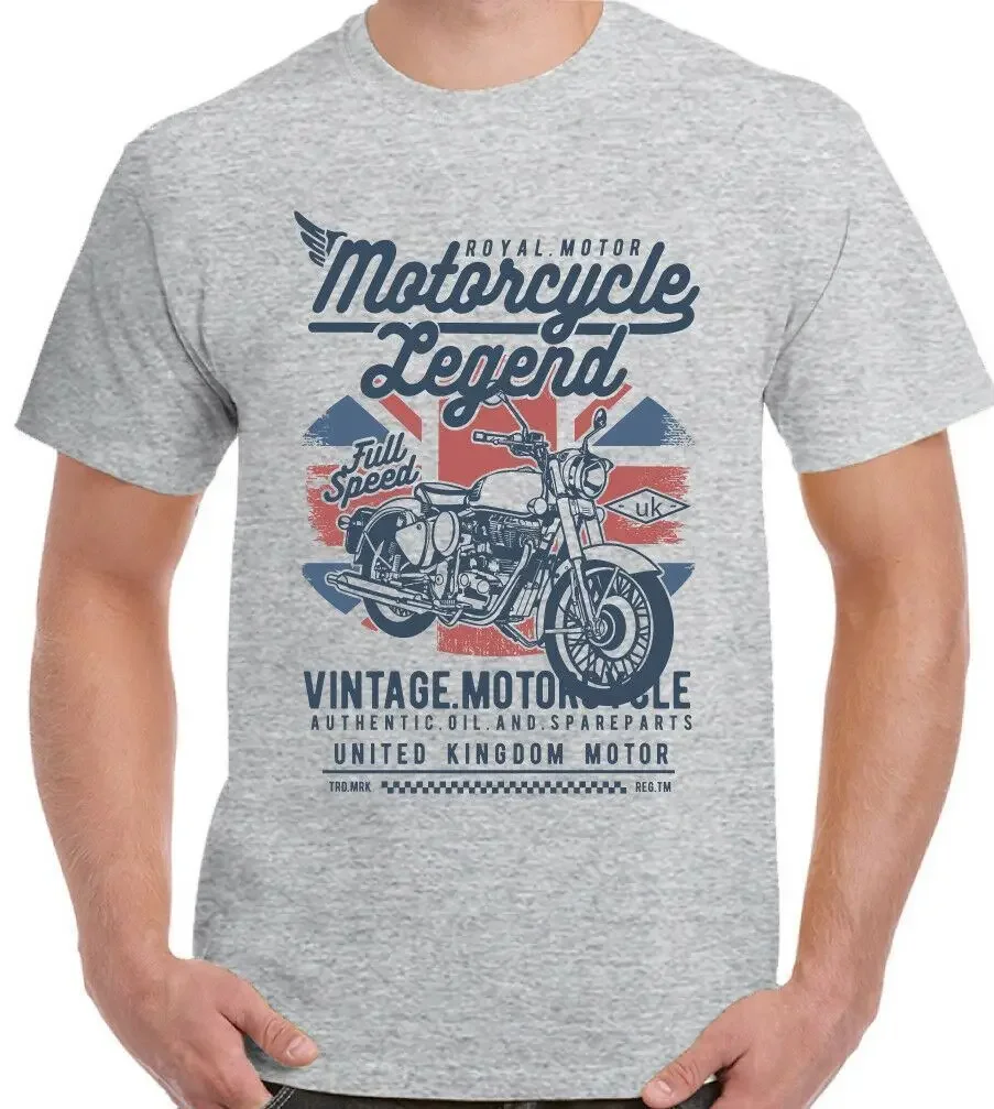 

Biker Men Cotton Classic T-shirt Motorbike Legend Cool Fashion Streetwear Classic Big Size Tee New Arrival Motorcycle Top S-4XL