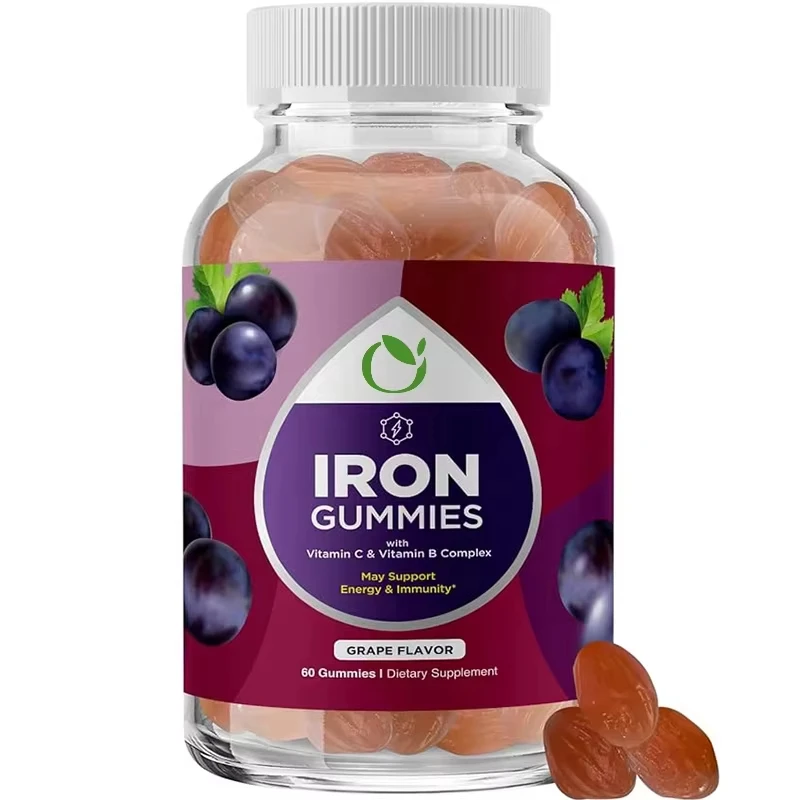 

Adult Natural Multivitamin Iron Gummies - Containing Iron and Energy Boosting B Multivitamins -60 Capsules