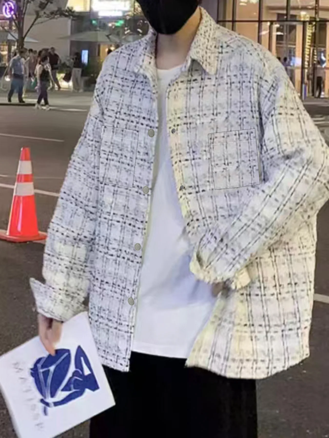 

Spring and autumn new fashion casual versatile woven trendy Hong Kong-style men's daily commuting jacket