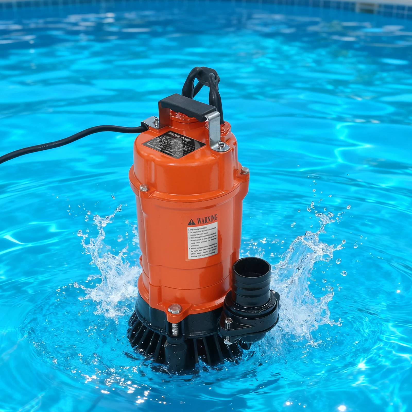 

Насос отрывного отрыва 750 Вт, строительный насос, погружной насос для грязной воды с длинным кабелем для наружных резервуаров для хранения, подвала, канализации