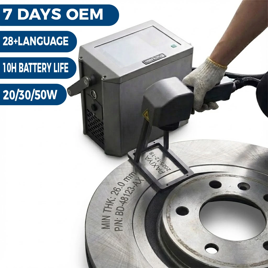 

Multilingual Mobile Fiber Optic Handheld Marking Machine 20w 30w 50w for Metal Steel PVC PE Marking Bulk Sign QR Code