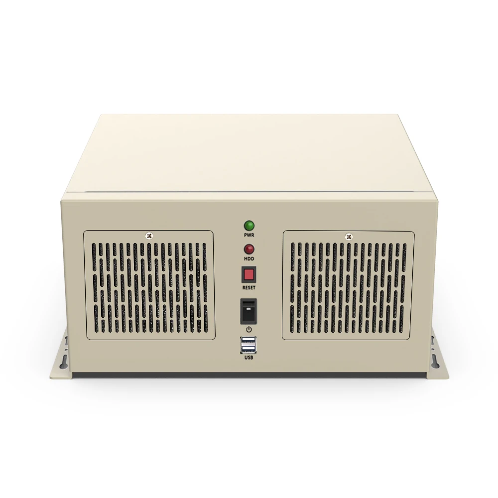 

Air-cooled Wall Mounted MATX Motherboard ATX Power Supply 7-slot Industrial Gray Server Embedded in Industrial Control Chassis