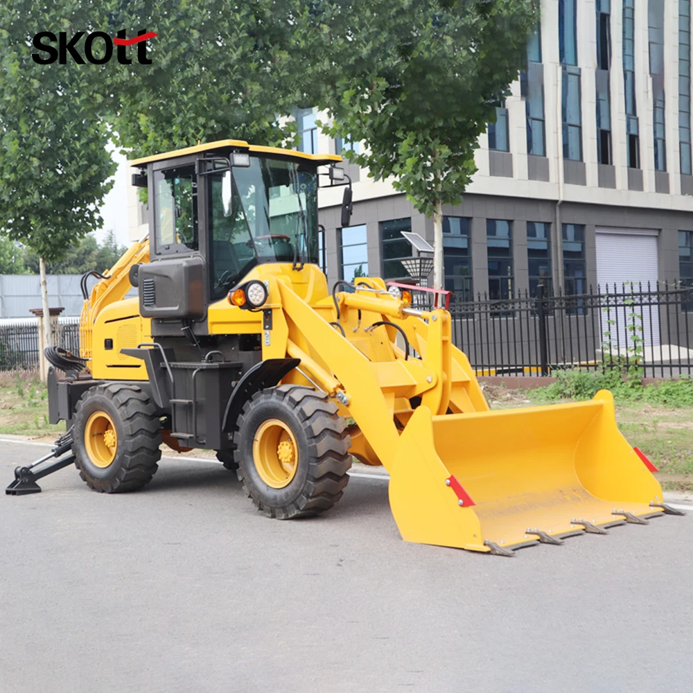 Backhoe Loader 4x4 Front Shovel Rear Digging Diesel Wheel Excavator‑Loader CE EPA Euro5 Agriculture Equipment
