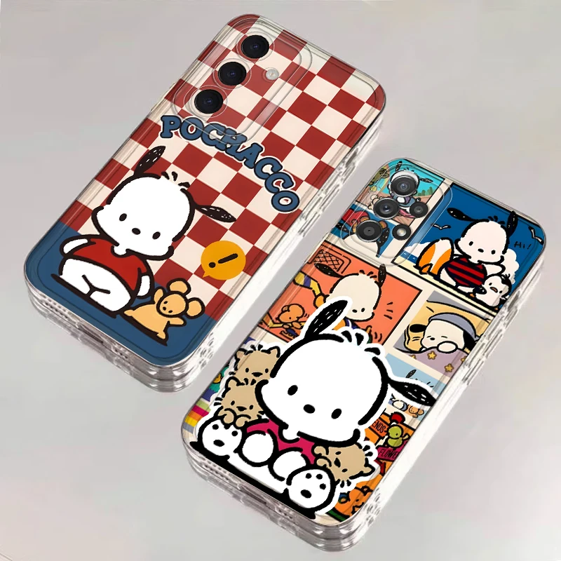Sanrio Anime Pochacco funda para Samsung Galaxy A52 A12 A72 A31 A21s A16 A71 A52s A51 A32 A50 funda suave para teléfono
