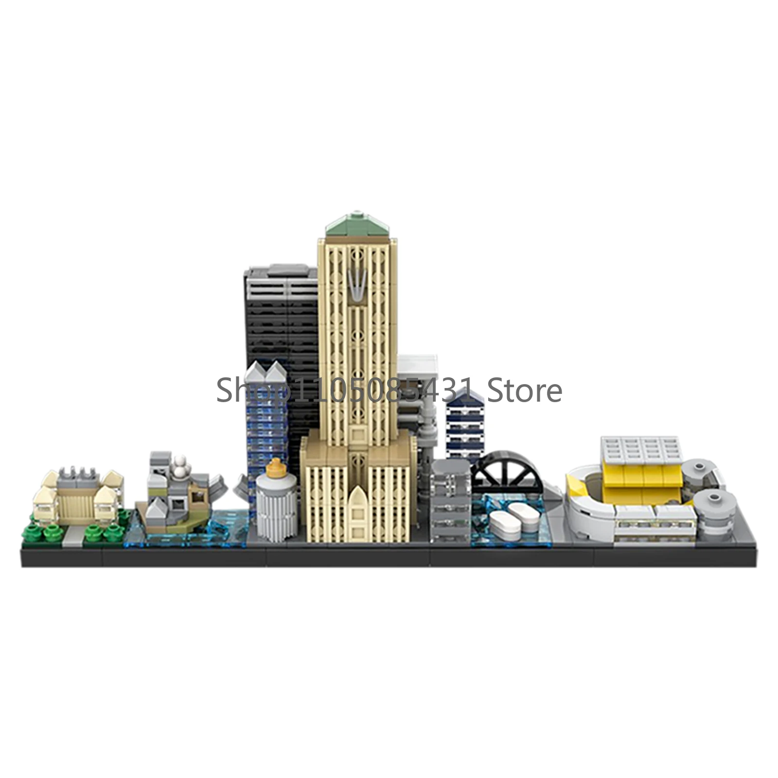 

Набор для сборки городского пейзажа в стиле Готэм-Сити (MOC-40716) - Конструктор-головоломка, украшение для домашнего офиса и рабочего стола