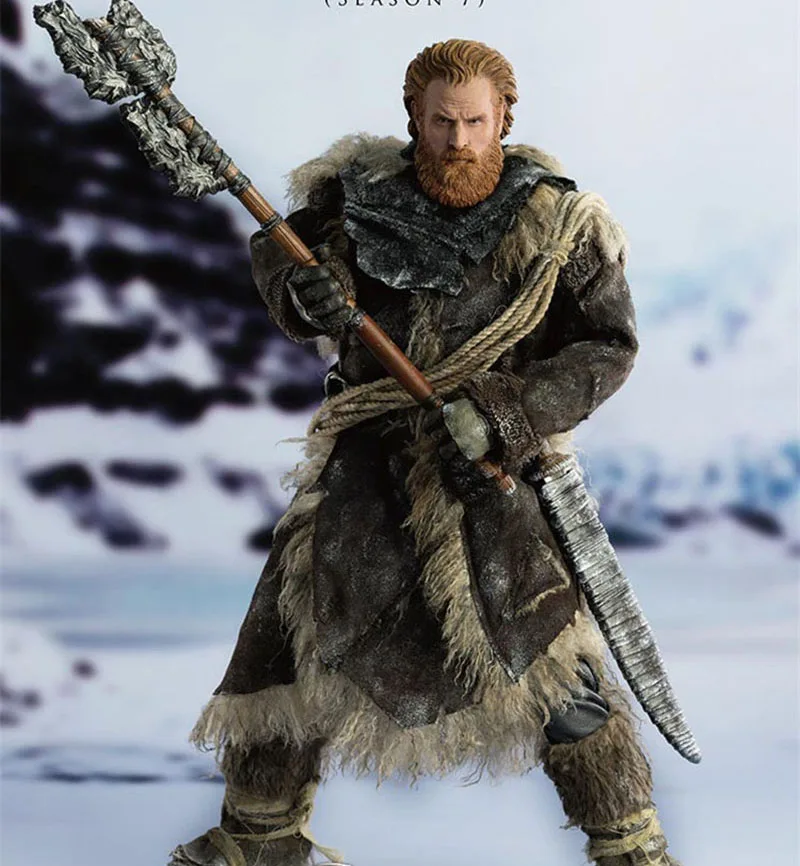 Threezero 3Z0106 1/6 Scale Collectible Tormund Brave Fighter Faux Fur Savage Coat Full Set 12'' Action Figure Body Model Toys