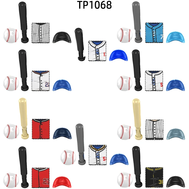 The Baseball Player Number 17 7 22 50 5 27 30 Action Figures Model Blocks MOC Bricks Set Gifts Toys TP1068