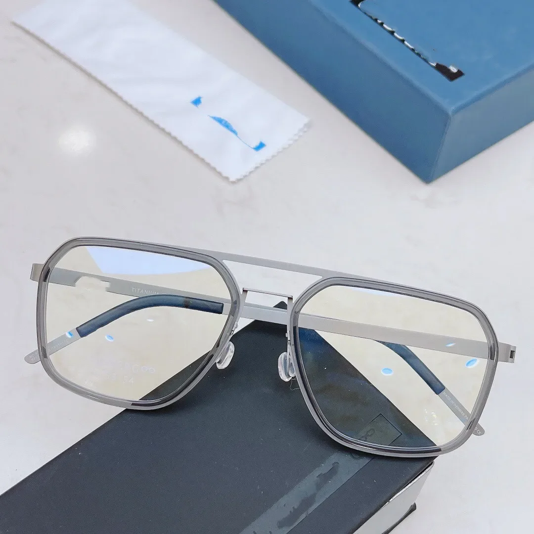 

2021 Denmark New Glasses Frame Men and Women Double Beam Titanium Retro Eyeglasses Ultra-light Square 9753 Prescription Eyewear