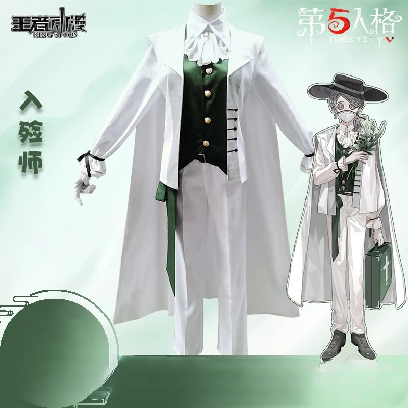 

Cosplay Popular Game Identity V Cos Aesop Carl Cos Naib Subedar Halloween Cloak Vest Pants Set Costume Exhibition Game Unisex