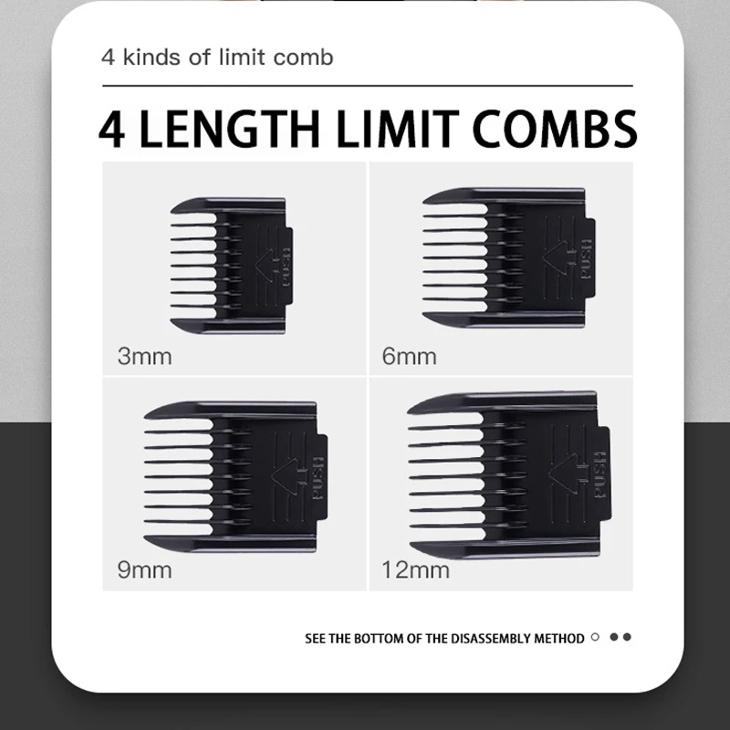 Elektrischer Tierhaarschneider Pflegeset für Hunde Wiederaufladbarer Trimmer Haarschneidemaschine für Katzen Leiser Nagelschleifer Set – Detail 6