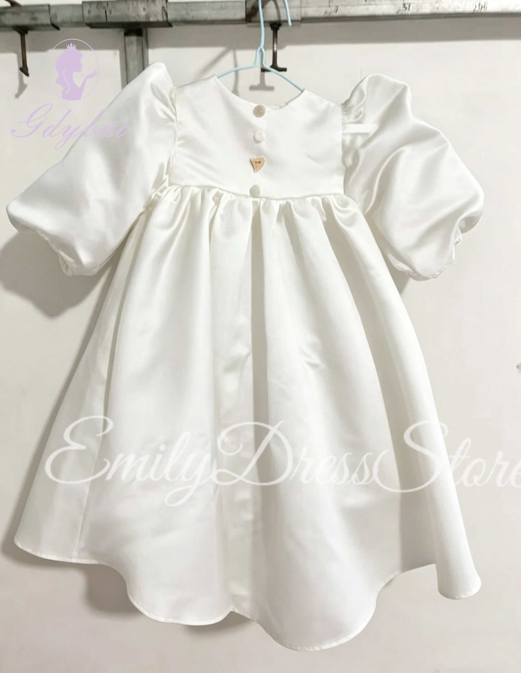 

Customized Ivory Flower Girl Dress for Wedding Tulle Short Sleeve Puffy Kids Birthday Party Bridesmaid First Communion Gown