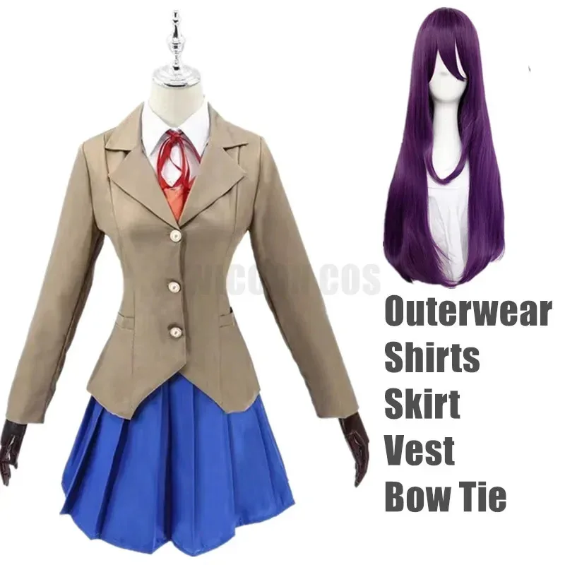 

Anime Doki Literature Club Monika Yuri Sayori Natsuki Cosplay Costume School Girl Women Uniform VC8355x;3,v'6.f;9,