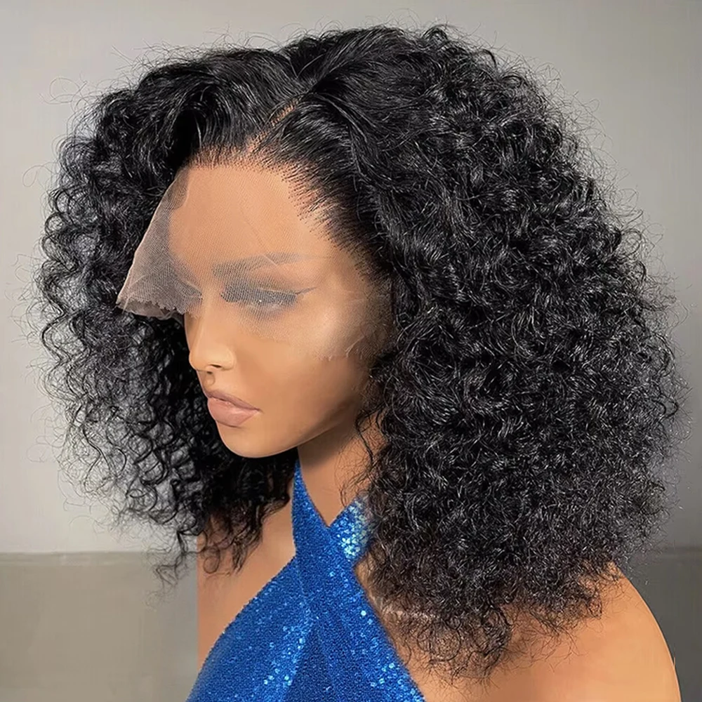 

Короткий боб, глубокая волна, вьющийся парик из человеческих волос 13x4 13x6 HD, кружевной фронтальный парик, плотность 250, 7x5, бесклеевой парик из человеческих волос для женщин, предварительно вырезанный