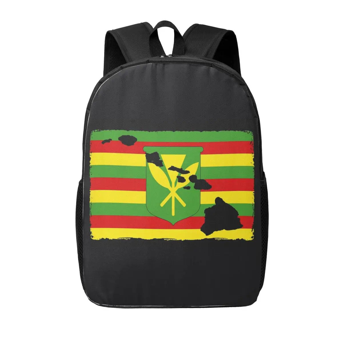 

Kanaka Maoli Flag Hawaiian Islands By Hawaii Nei All Day Backpack Bookbag Students School Bags Portability Rucksack Shoulder Bag