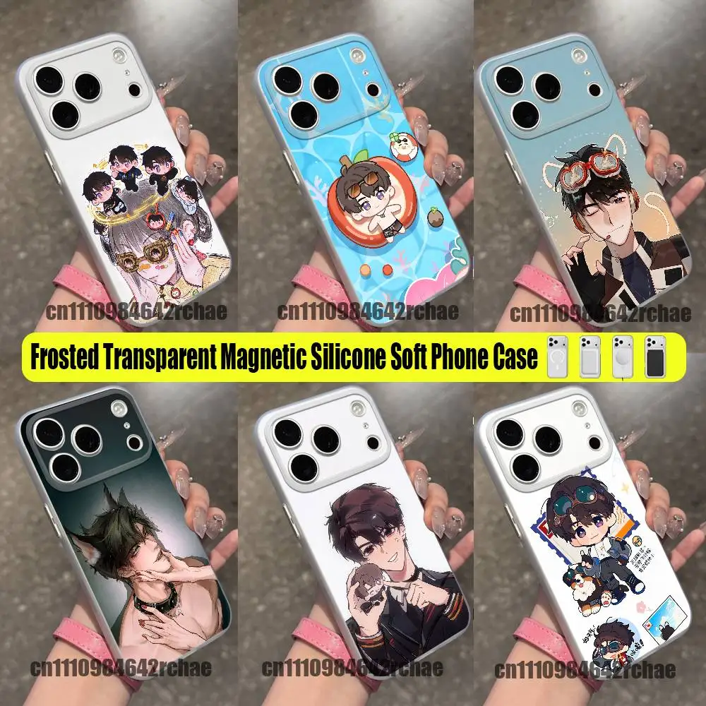 For Love and Deepspace Caleb  Phone Case For iPhone 15 12 11 14 13 16 17 E Pro Max Plus Mini Air For Magsafe Magnetic Clear