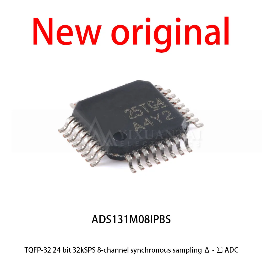 10Pcs Lot/Original ADS131M08IPBS TQFP-32 24 bit 32kSPS 8-channel synchronous sampling Δ - ∑ ADC