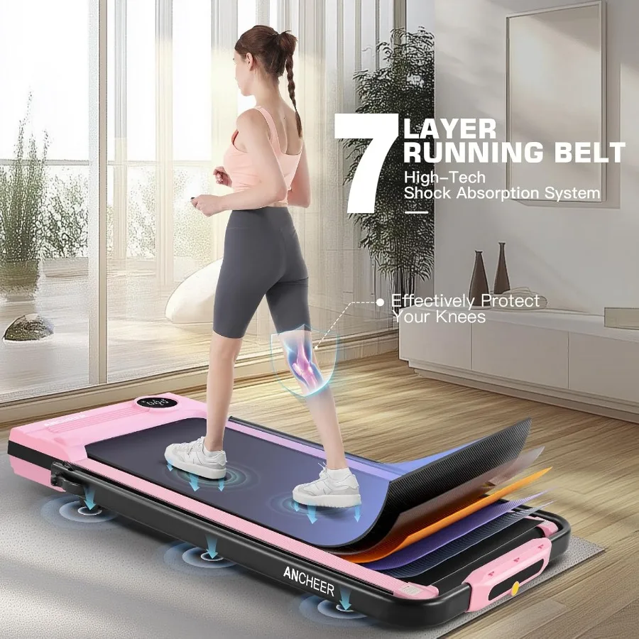 جهاز مشي قابل للطي مع وسادة مشي قابلة للطي 4 في 1 مع شريط مقبض للاستخدام تحت المكتب في عروض البيئة في المكتب المنزلي