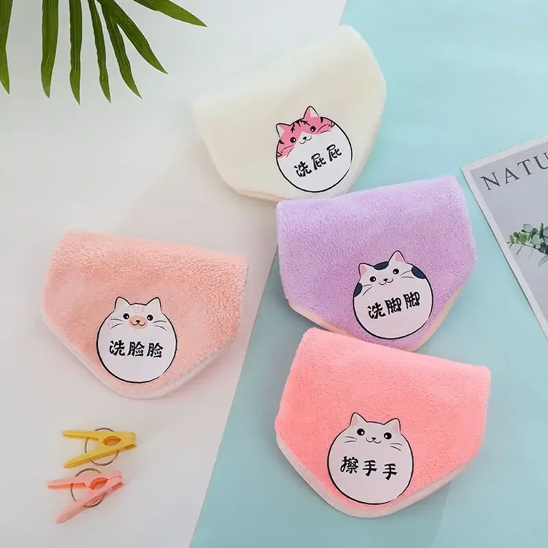 Skin-friendly Soft Household Hand Towels Mini 30x30cm Washcloth Simple Portable Durable Absorbent Wipe Toallas Cartoon Towel New