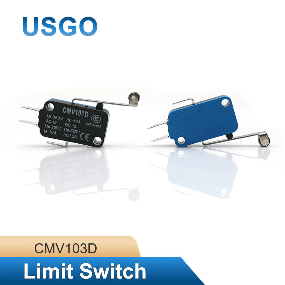 USGO High Quality Small Limit Switch CMV103D Momentary Micro Switch Long Handle for CO2 Laser Cutting Engraving Machine