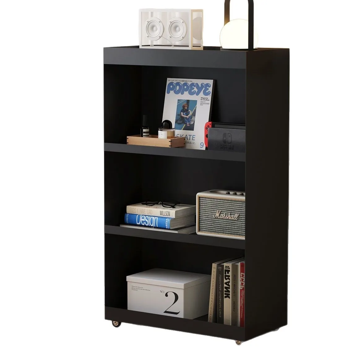 Shelf Nordic simple home floor bookshelf designer removable storage cabinet bedroom multi-layer storage rack
