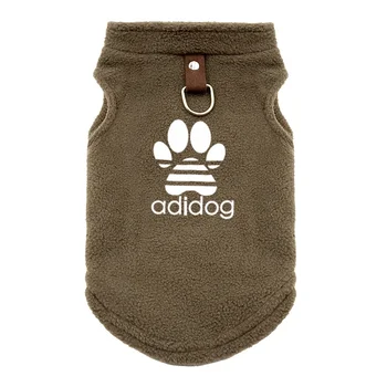 Zachte fleece hondenkleding voor kleine honden Trekringontwerp Lente Herfst Winter Warme huisdiertrui Franse Bulldog-jas Mopshondjassen