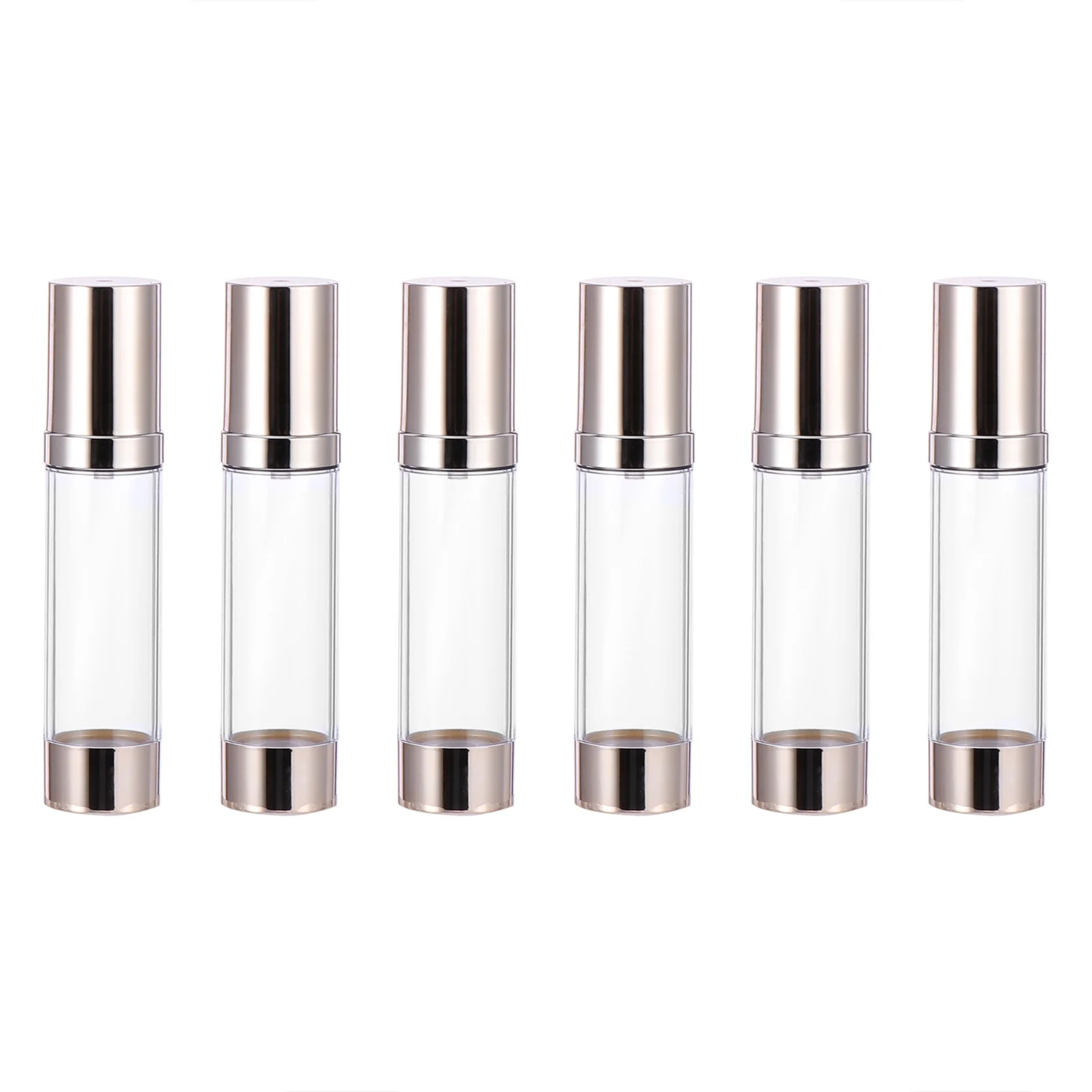 

6Pcs Empty Refillable Airless Pump Bottles Container Travel Lotion Dispenser Portable Leakproof Storage