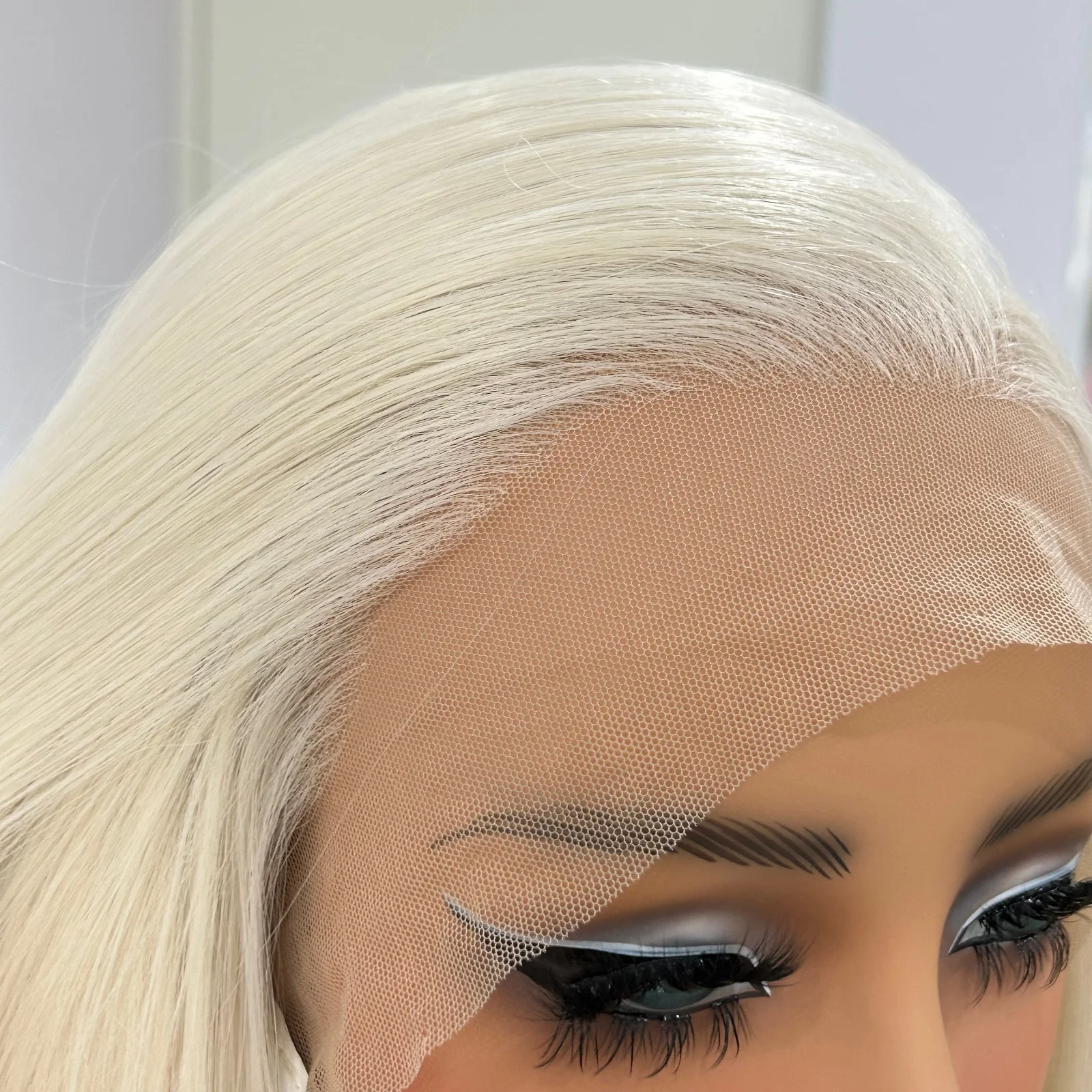 طويل البلاتين شقراء مجعد متموج 13x4 الجسم موجة الدانتيل الجبهة الباروكات للنساء جزء مجاني الاصطناعية 60 الأبيض شقراء غلويليس الاستخدام اليومي #6