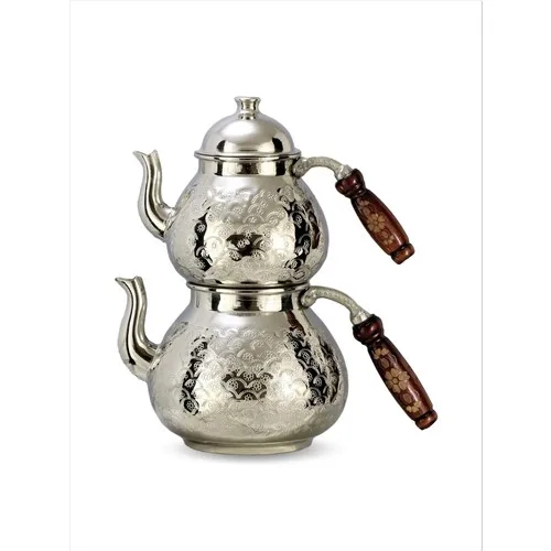 Sonay Copper Art Drop Chisel Nickel Copper Teapot