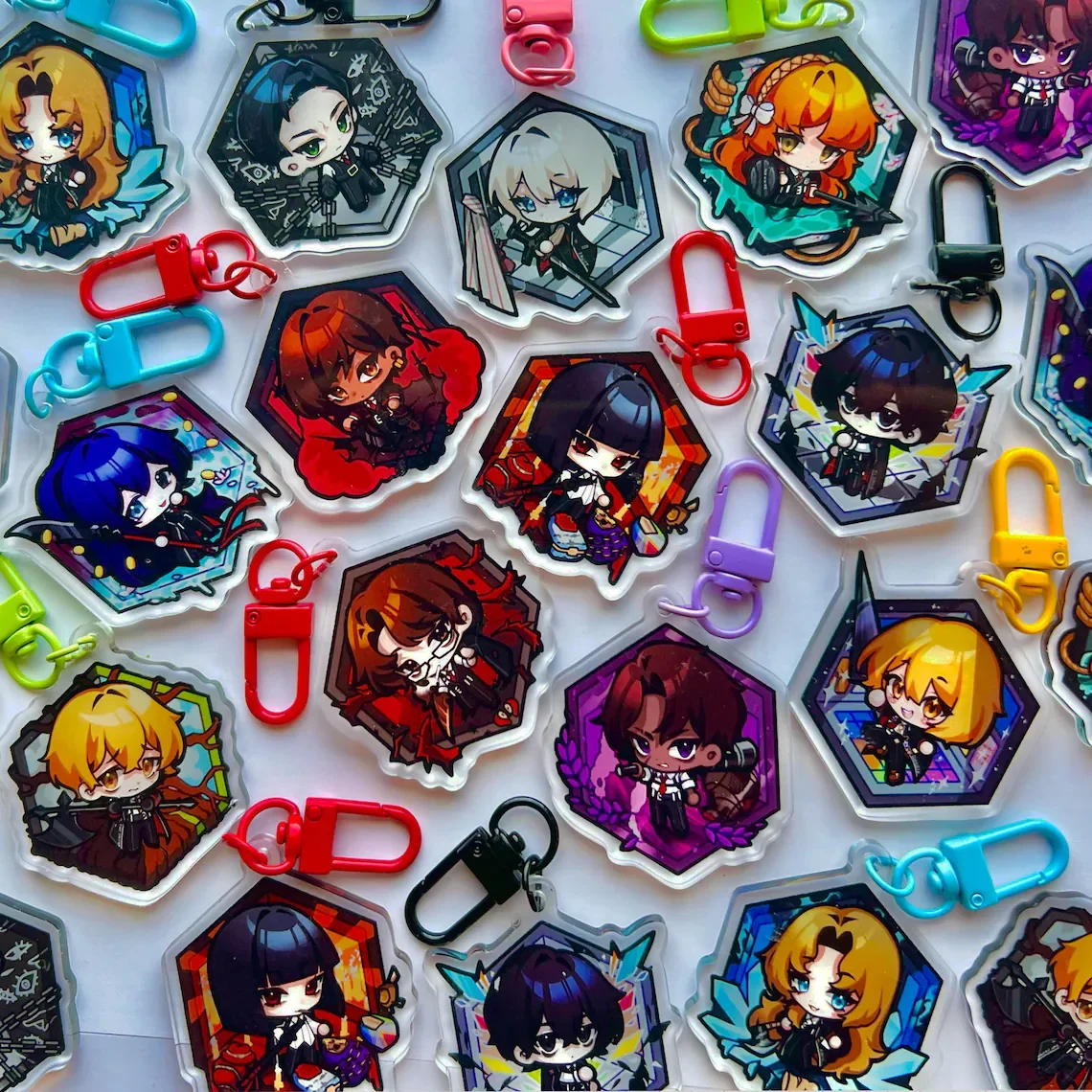 LIMBUS Company Sinner Acrylic Pendant Set Keychain for Anime Cosplay Jewelry Accessory