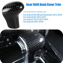 Left Hand Drive For Audi  A4 A5 A6 S6 A7 S7 Q7 Q5 Interior Gear Shift Knob Cover Trim Gearshift Handle Frame Cover Sticker