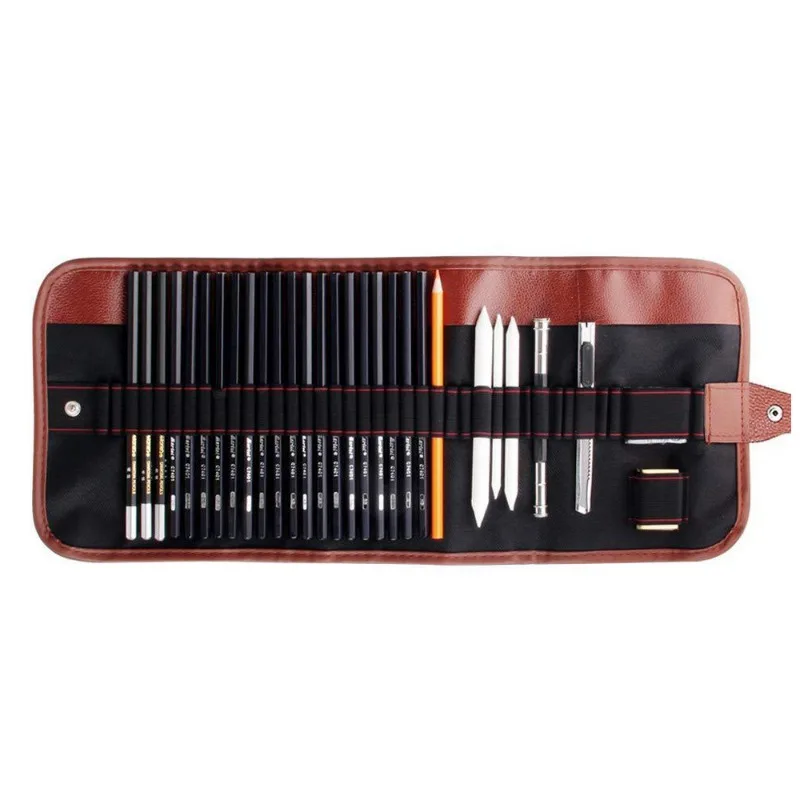 29-piece Sketching Pen Set Drawing Pen Sketching Pencil Student Drawing Art Drawing Brush HB Pen Curtain Set Box