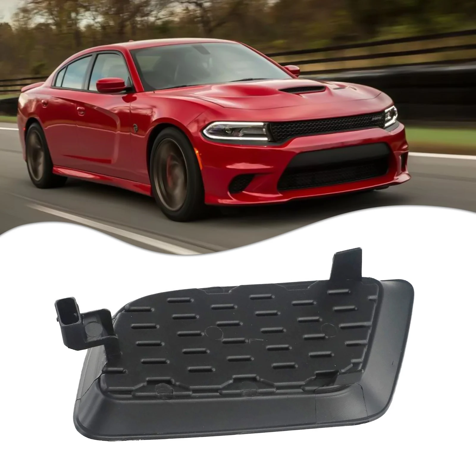 Fog Light Cover 68092571AA For Dodge For Charger 2011-2014 Front Left Side Black ABS Bumper Trim Moulding Exterior Car Accessori