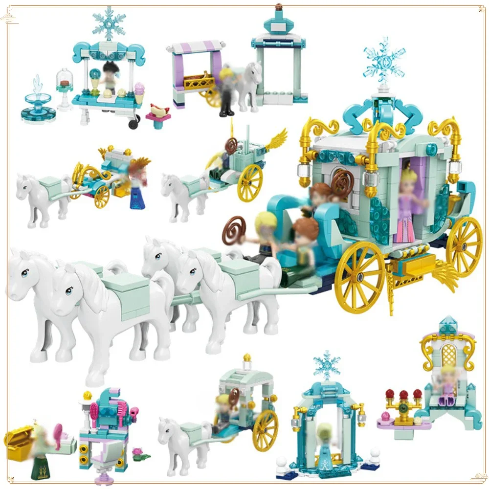 

Princess House Carriage Castle Exquisite Creative Ornaments Children's Puzzle Toys Interior Decoration Girl Birthday Xmas Gift