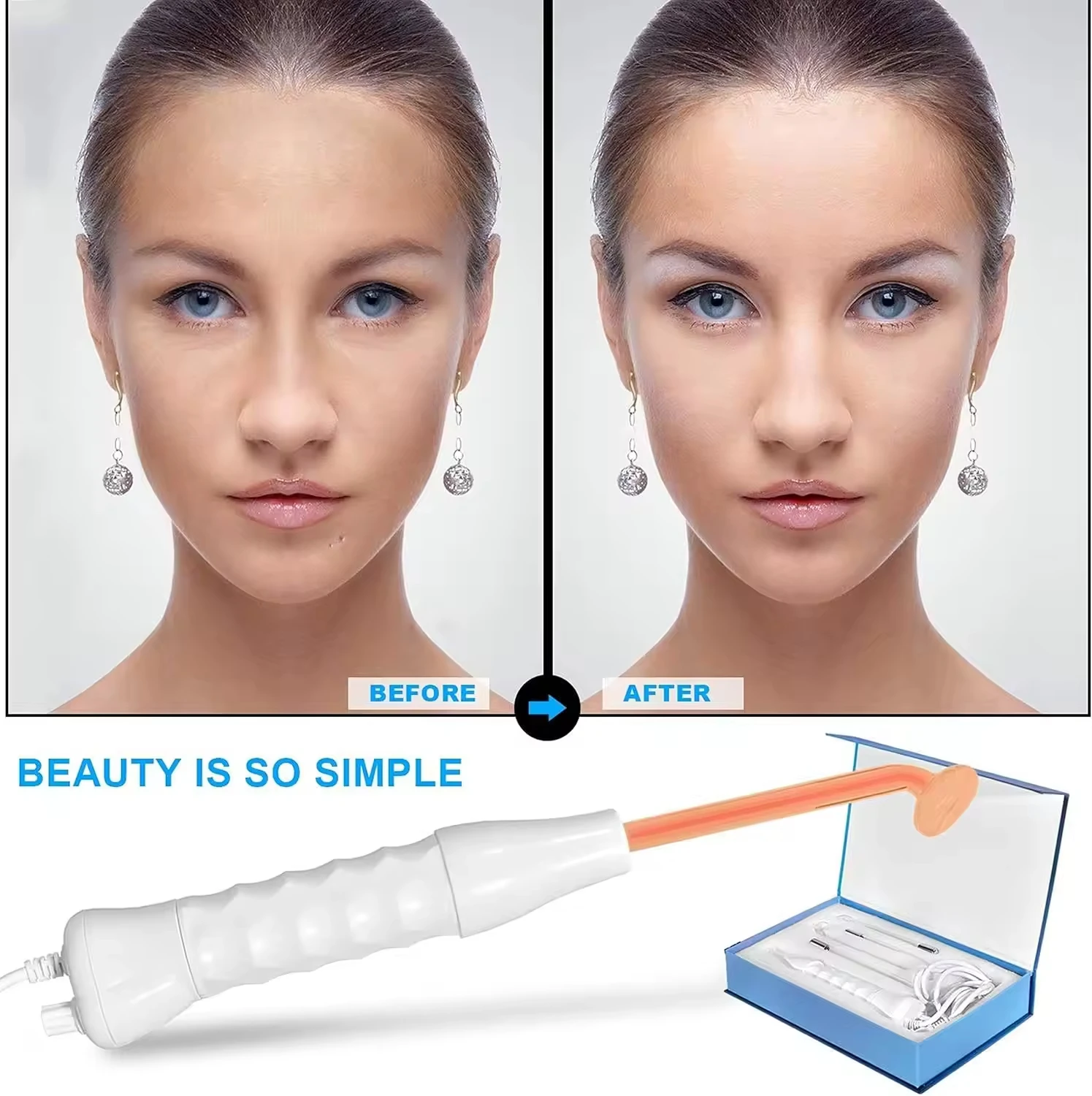 Appareil de beauté facial à él - High Frequency Wand Facial Machine Neon avis et prix