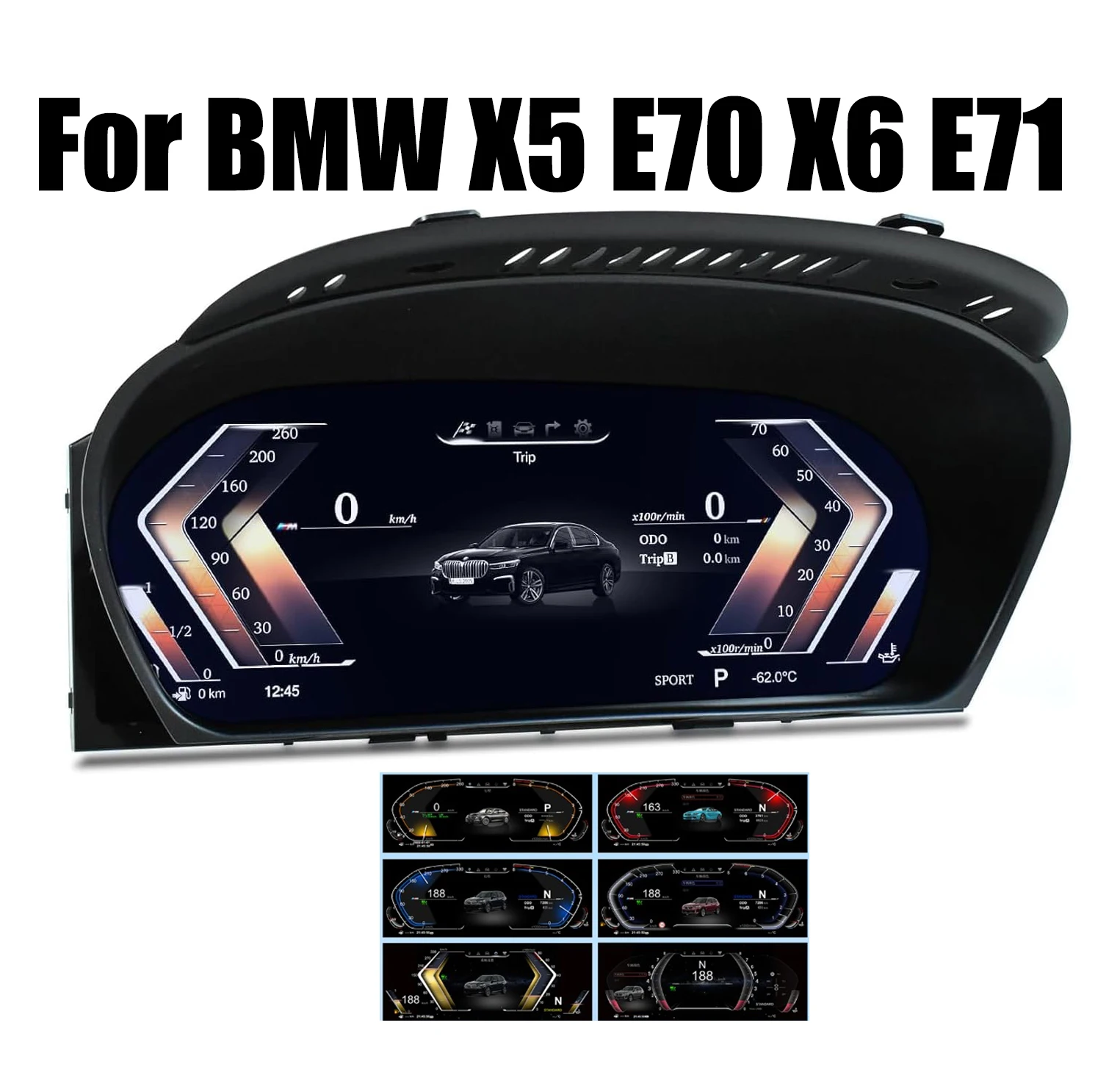 

Cluster For BMW X5 E70/BMW X6 E71 (2006-2013) CCC/CIC 12.3inch LCD Auto speedometers panel digital instrument panel