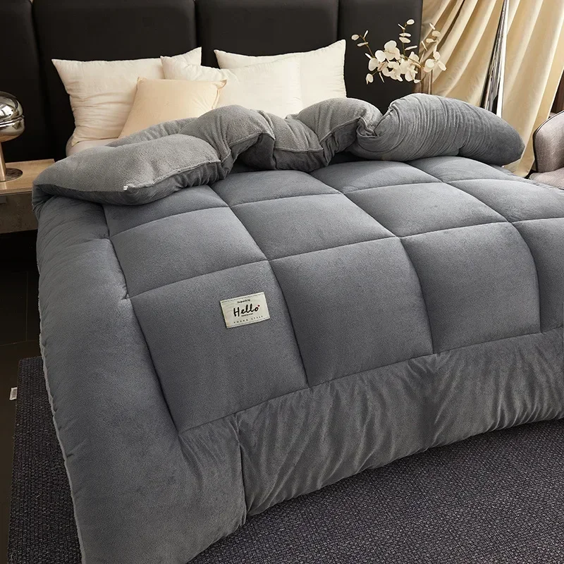 Fleece Queen Comforter Set Super Soft & Warm Fluffy Bedding Luxury Fuzzy Heavy Bed Set for Winter Fleece Warm Blanket for Winter
