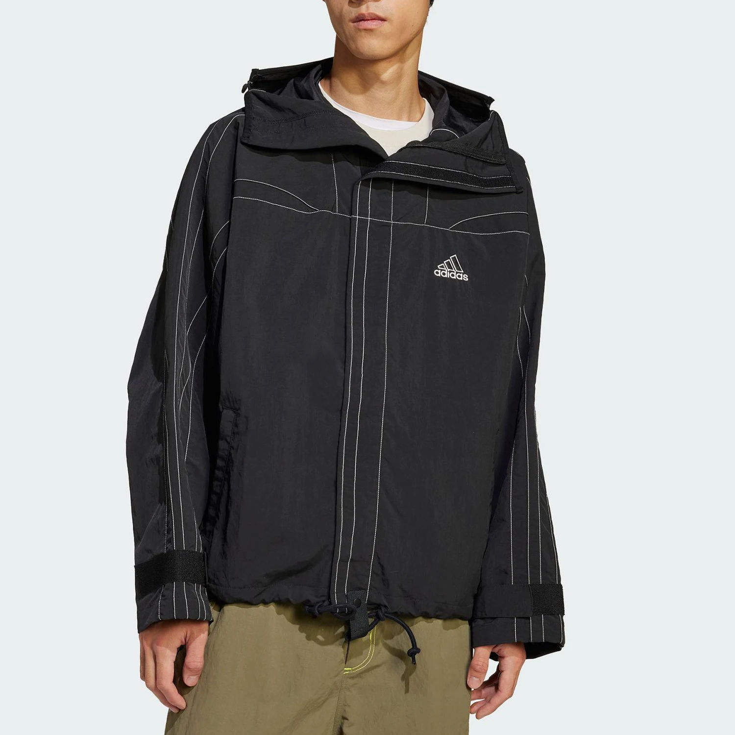 Adidas Official Genuine 2025 Spring New Men's Woven Striped Jacket JD5419