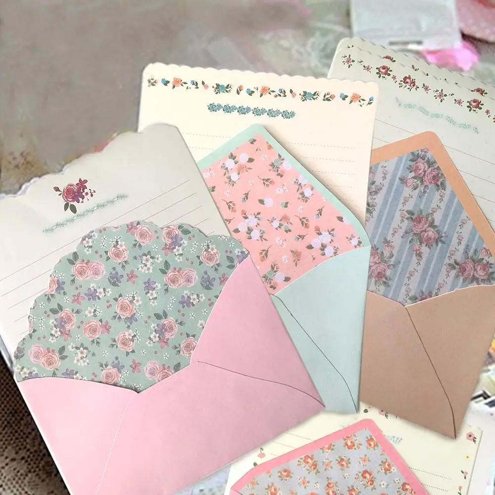 

32 Cute Kawaii Stationery Set with 16 Envelopes, Writing Paper 7.1x5.2 inch for Letters and Notes