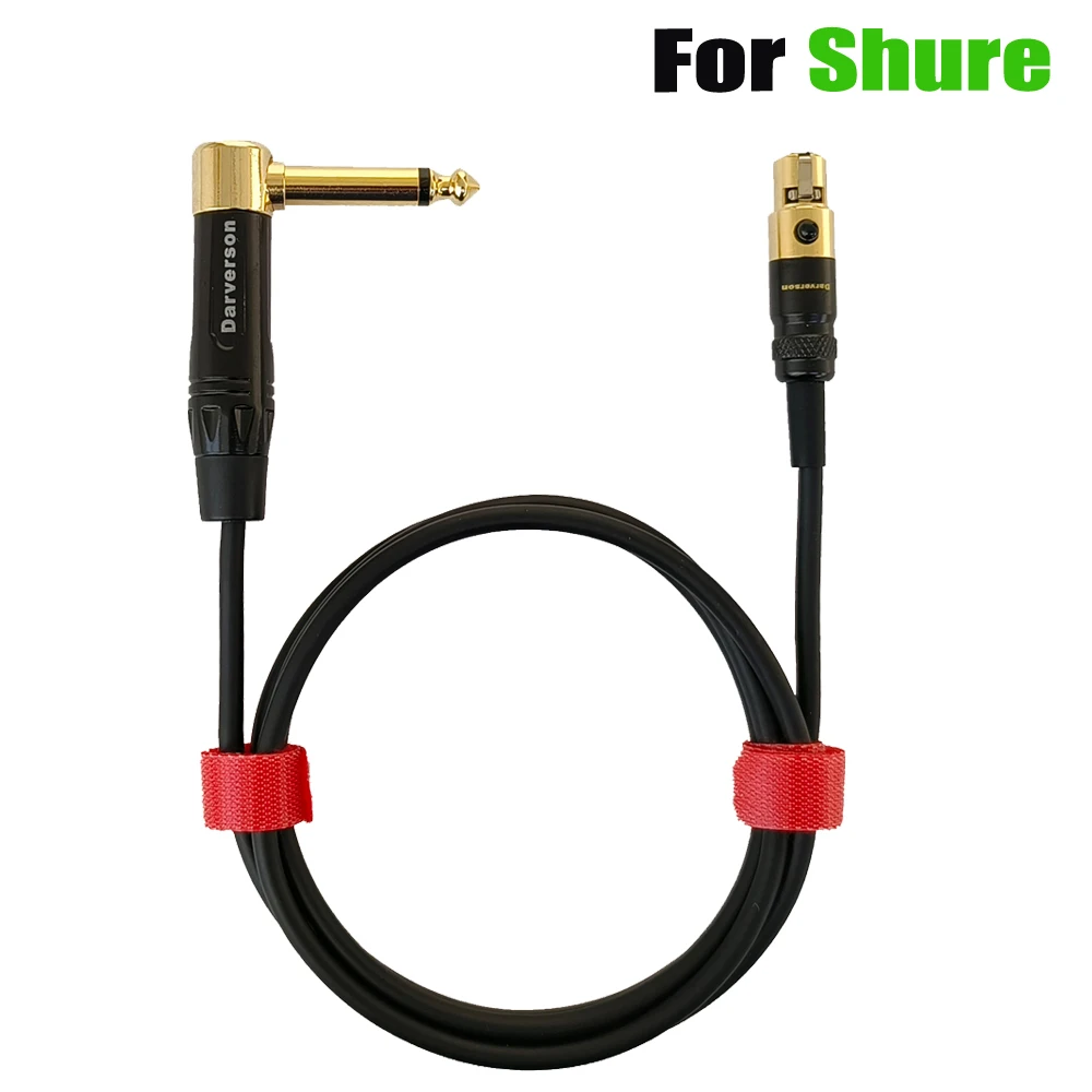 TA4F mini xlr 4-pin to 1/4 right angle guitar bass instrument cable for Shure transmitter wireless system SLX BLX QLX GLX-D 14