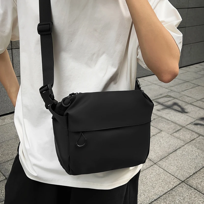 حقيبة كتف رجالية، حزام كتف قابل للتعديل، سحاب إغلاق، حقيبة كروس عتيقة، حقيبة بريد #2
