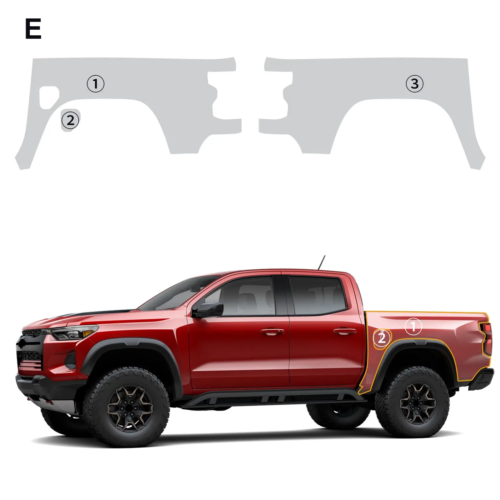 

8.5Mil TPU Scratch-resistant Car Paint Protection Film For Chevrolet Colorado ZR2 2023-2024 Car Body Transparent Bra Per-cut PPF