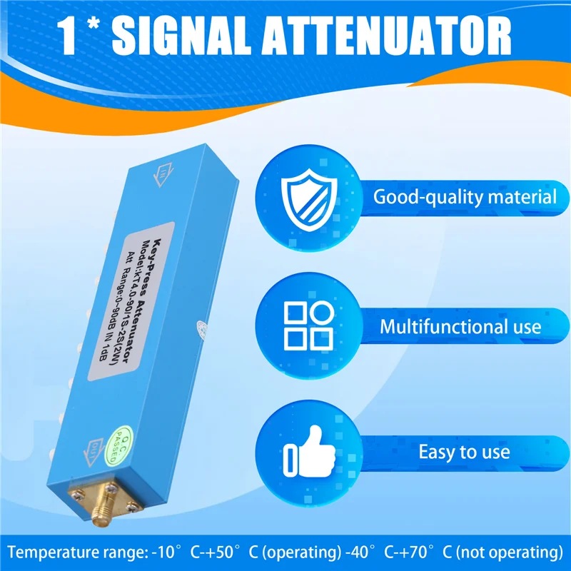 

Атенюатор сигнала ABGB-RF SMA/N Регулируемый 0-90 дБ 2 Вт DC-4G Внутреннее отверстие с внешней резьбой для сетевой связи