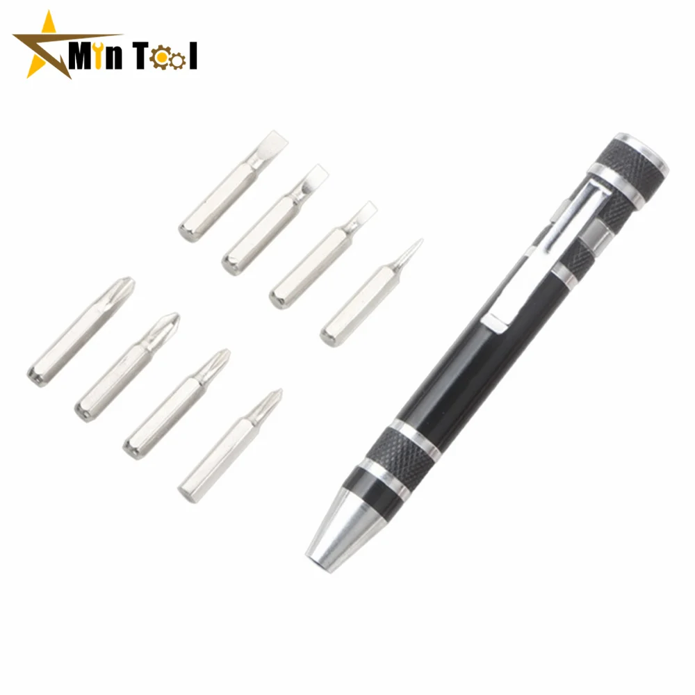 Multifunction 8 In 1 Pocket Precision Mini Screwdriver Pen Repair Tools Kit Mini Screwdriver Pen Repair Hand Tool Sets