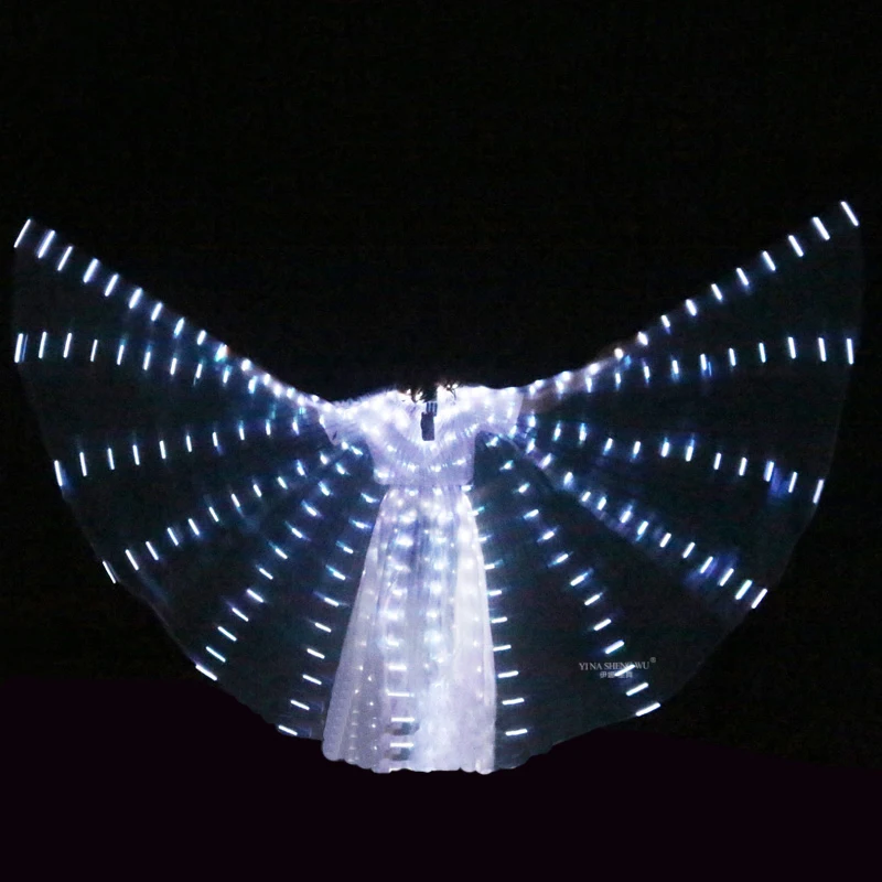 LED Fairy Wings Cloak Adult Dancers Luminous Butterfly Wings Carnival Belly Dancing Performance Stage Party Props LED Isis Wings